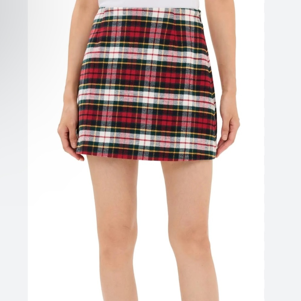 Hill House Red Tartan Plaid Mini Skirt M woman’s